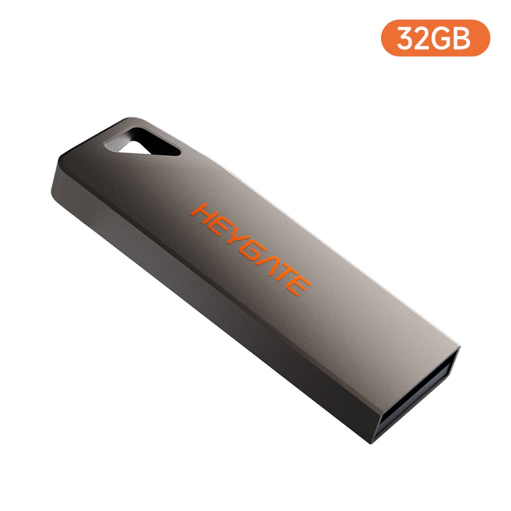 HEYGATE TU10 32GB USB Flash Drive Mini Pendrive Aluminum Alloy USB 2.0 Memory Stick Plug and Play