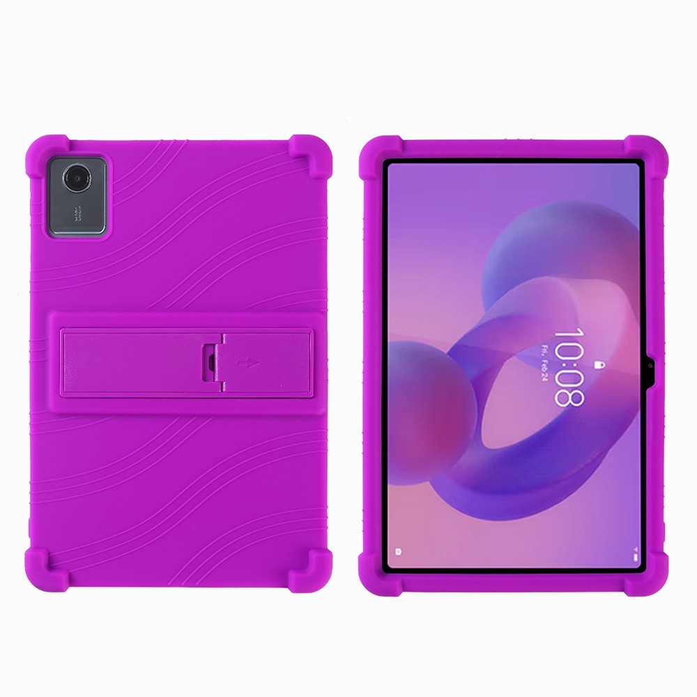 Tablet Case For Lenovo Tab K11 Gen 2 / Idea Tab Adjustable Kickstand Silicone Tablet Protective Cover - Purple