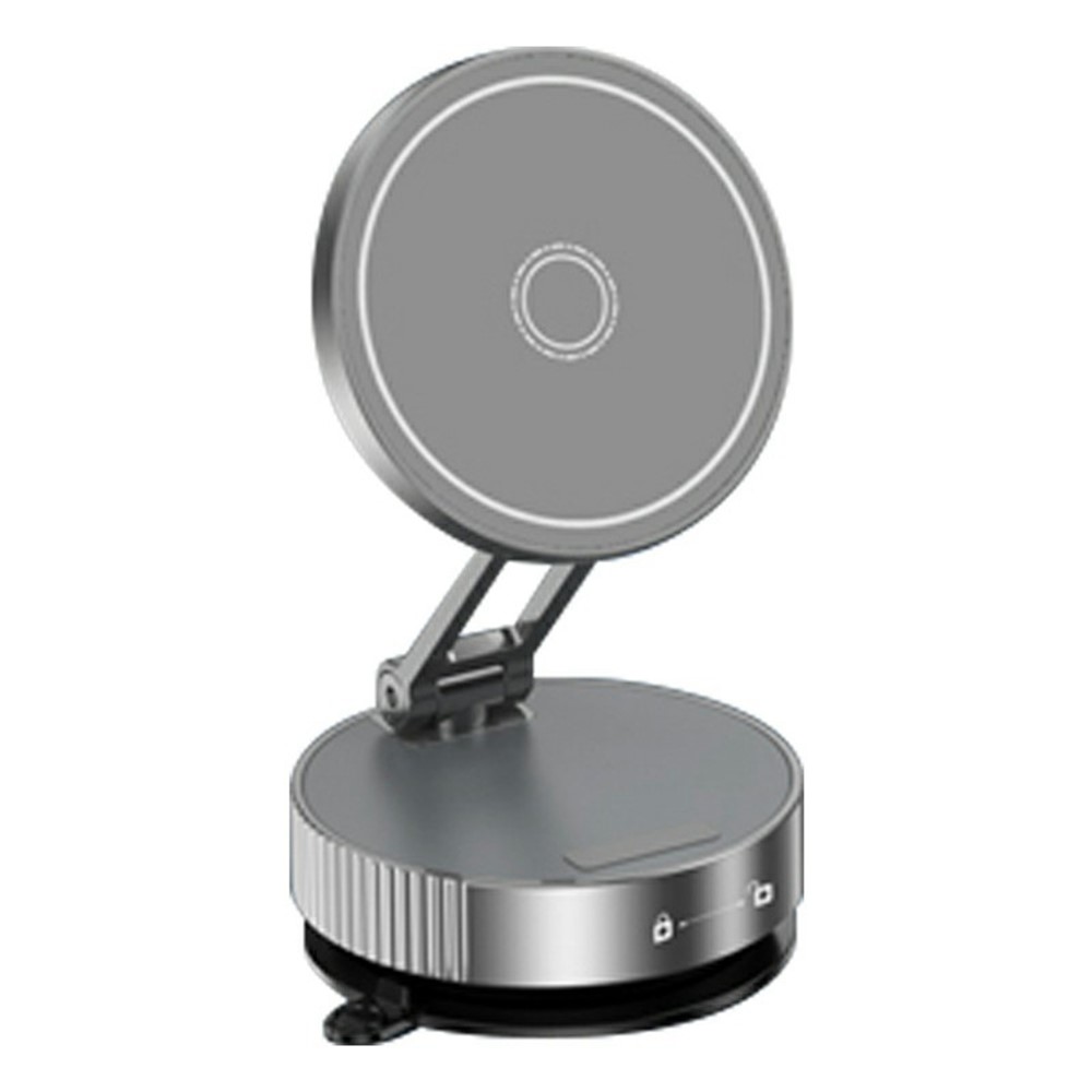 Q11 Universal Phone Holder Car Dashboard Mount Mechanical Magnetic Vacuum Suction Navigation Stand - Silver