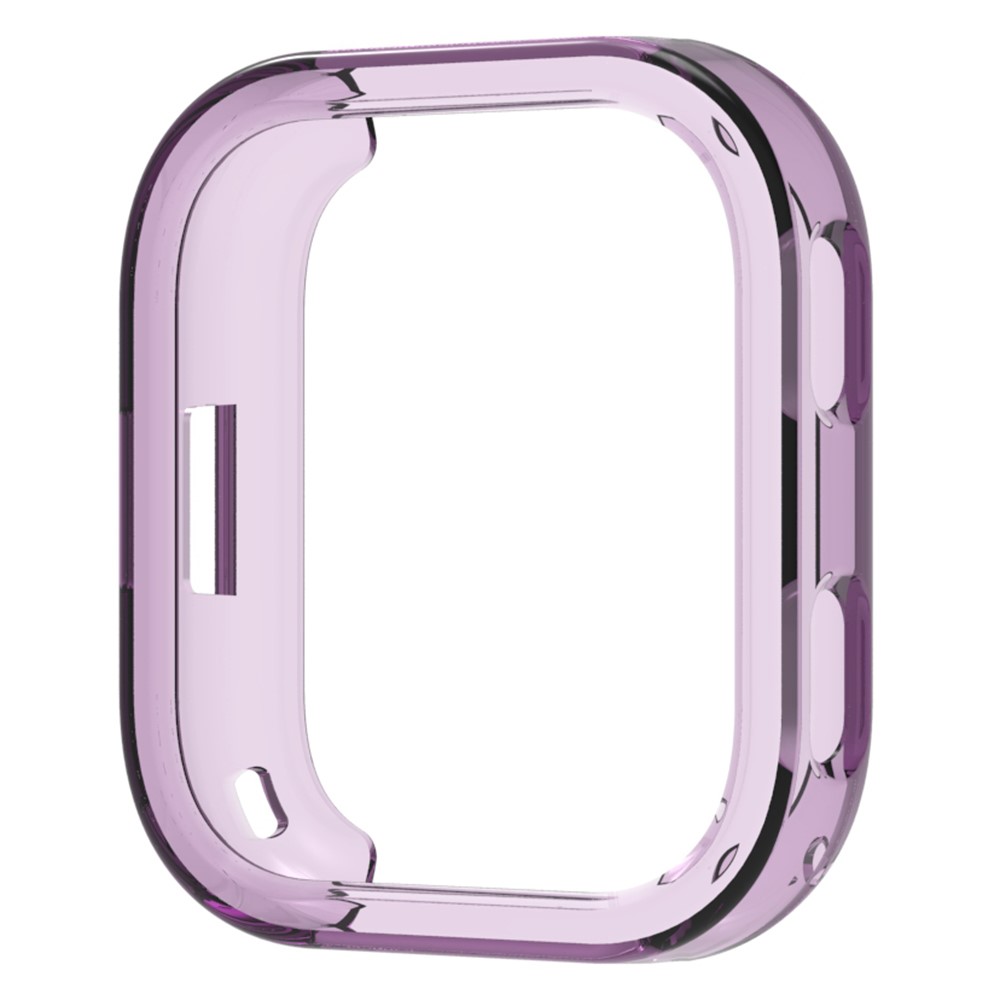 Huami Amazfit Bip Max Case Semi-Open TPU Protective Shell Hollow Watch Frame - Transparent Purple
