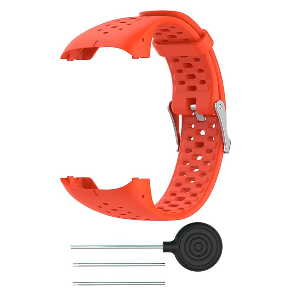 Silicone Smart Watch Band for Polar M400 / M430, Adjustable Sports Wrist Strap with Installation Tools - Orange
