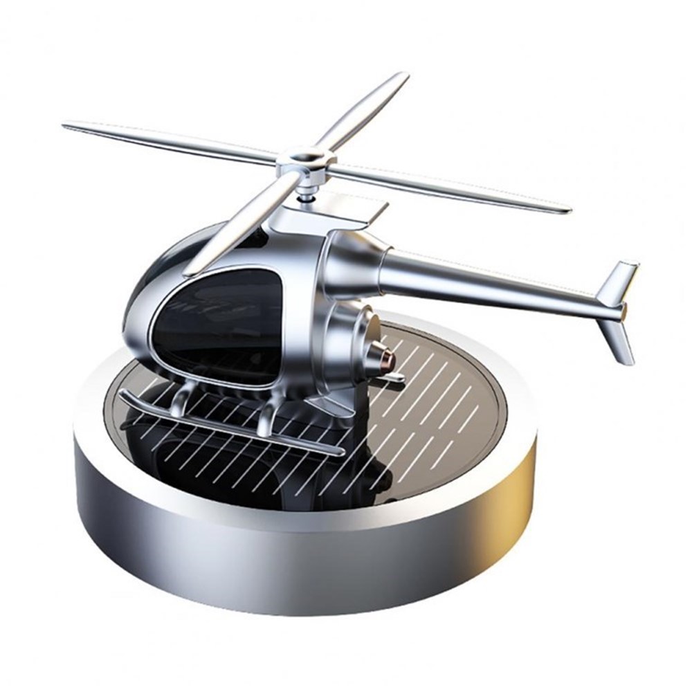 Car Air Freshener Ornaments Rotating Helicopter Car Diffuser Air Outlet Vent Fresheners Aromatherapy Decor - Silver
