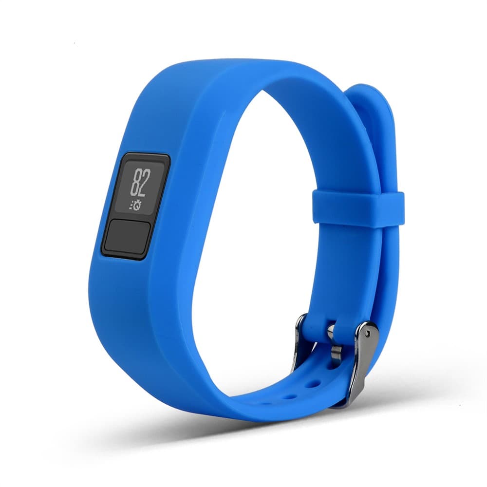 Garmin Vivofit 3 Soft Silicone Watch Band Adjustable Replacement Strap - Baby Blue