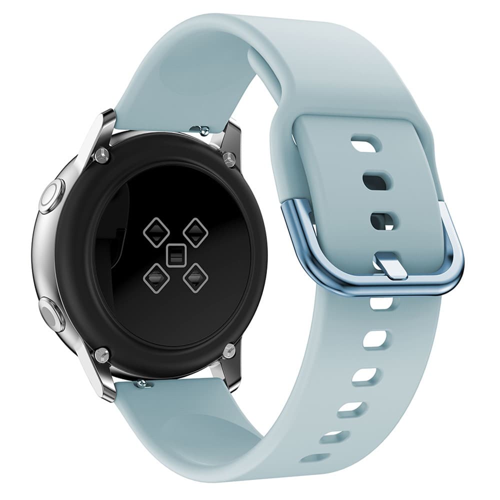 20mm Soft Silicone Watch Band for Samsung Galaxy Watch Active SM-R500, Replacement Watch Strap - Baby Blue
