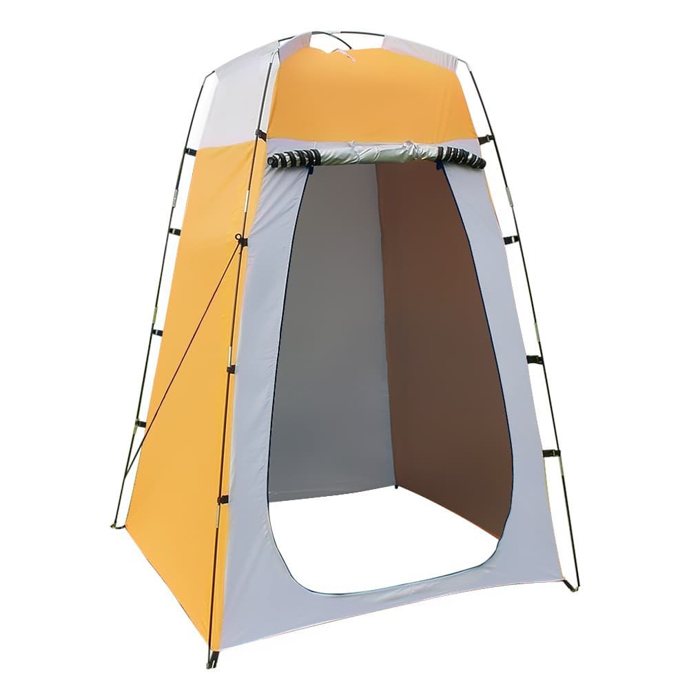 Camping Shower Tent Oversize Space 6FT Privacy Outdoor Bathroom Changing Dressing Room for Hiking Beach Picnic Fishing Potty - Yellow